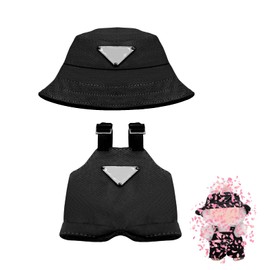 Clothing for 17 cm plush, 17 cm doll clothes, clothing accessories for 17 cm doll, doll clothes, bucket hat and dungarees set, without doll