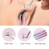 ANNAFRIS Eyelash Extension Tweezers,Fiber Tip Grip Boot Volume Lash Tweezers,Professional