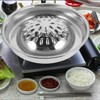 ABOOFAN Korean Bbq Grill Pan Stainless Steel Barbecue Stove Portable