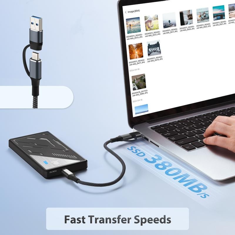 JSL JDTDC Mobile Backup Hard Drive Supports iOS Android PC