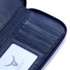HISCOW Zippered Checkbook Cover & Card Holder with Divider -