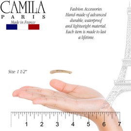 Camila Paris CP3056 French Hair Snap Clip Barrette, Hair Slides Clic Clac for Women, Styling Girls Side Slide-in Metal Snap Pin Hair Accessories for Women. Strong Hold, No Slip Grip, Made in France