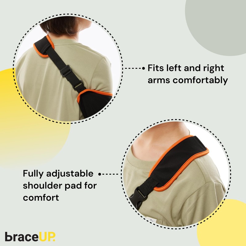 BraceUP Arm Sling for Kids - Comfortable Adjustable Support for