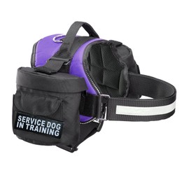 Doggie Stylz Service Dog in Training Harness with Removable Saddle Bag Dogs Backpack Harness Pack Carrier. 2 removable patches. Please measure dog before ordering. Made