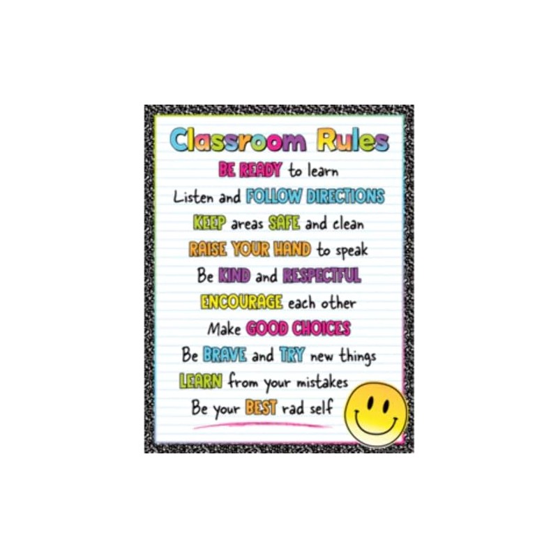 Teacher Created Resources Brights 4Ever Classroom Rules Chart