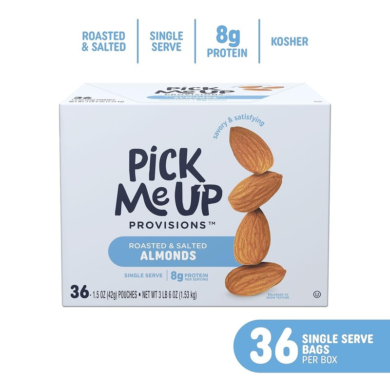 Staples Pick Me Up Provisions Roasted & Salted Almonds, 1.5