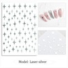 HNUIX Nail Stickers - Star 3D, Self Adhesive Nail Decals,