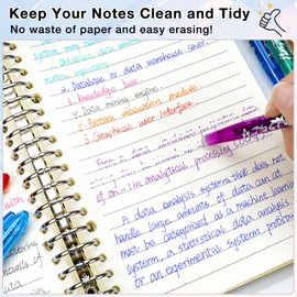KERIFI Erasable Pens Rub Out Pens, 0.5mm Erasable Gel Pens with Rubbers on the End, Heat Friction Pens with Eraser, Handwriting Writing Pens for Kids Adult School Office Supplies (8 Assorted Colors)
