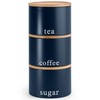 EHC Tea, Coffee, Sugar, Canister Set, Set of 3 Stackable
