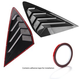 CKE Compatible with Honda Accord 2023 2024 2025 2026 Accessories Sporty Car Exterior Rear Side Window Louvers Air Vent Scoop Shades Cover Blinds -Carbon Fiber Style 2pcs