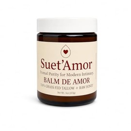 Suet'Amor Balm De Amor - Grass-Fed Tallow Balm with Raw Honey | Natural Intimate Moisturizer for Sensitive Skin | Paraben-Free, Fragrance-Free | 4 oz