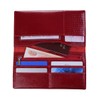 Genuine leather banknote wallet Travel red Lizard (leather, durable stitching,