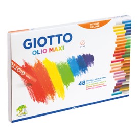 Giotto Olio 2932 00 Oil Pastels 11 mm in Cardboard Case 48 Assorted Colours