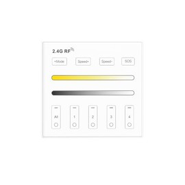[AT-E] 2.4G RF Smart Wall Remote Controller, 4-Zone Touch Panel, RGB Control, Adjustable Brightness and Colour Temperature, WR02RF