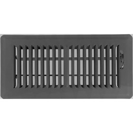 Rocky Mountain Goods 4” X 10” Dark Grey Floor Register Vent - Heavy Duty Steel Floor Vent with Easy Adjust Airflow Lever