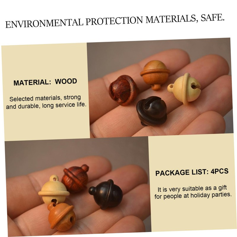 Hohopeti 4pcs Mini Bells Small Decorative Bells for Crafts for