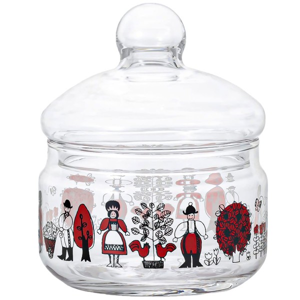 ADERIA 1920 Aderia Retro Bonbon Container 360 Fairytale Cosmetic Box, Made in Japan, Showa Retro Glass Canister, Airtight Container, Condiment, Bottle, Airtight