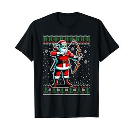 Christmas Santa Archery Hunting Ugly Christmas Sweater T-Shirt