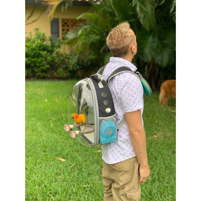 halinfer Portable Mini Fan for Cat Backpack Carrier, USB Rechargeable