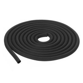 DTGN 8mm x 2.5meters(DXL) Foam Rubber Weather Seal Strip - 1Pack - Good for DIY Furniture - Round EPDM Foam Rubber Weather Stripping - Black
