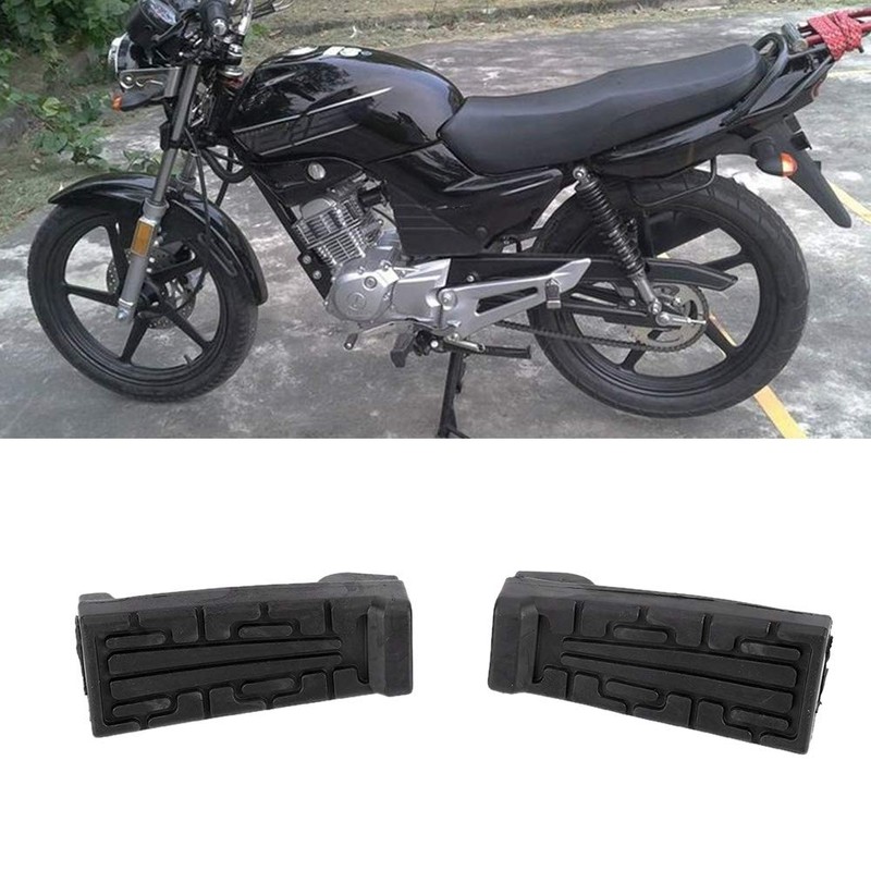 1 Pair Rubber Front Pedal Footrest Foot Pegs Motorcycle Footrests