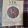 VHC Tree Skirt Plaid Tartan Flannel FeChristmas Reversable Red Grey