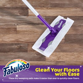 Fabuloso Dry Cloths - Sweeping Pads for Use with Fabuloso Dry + Wet Sweeper for Bold and Bright Cleaning Experience - Clean Your Floors with Ease, 16 Count - 2 Pack