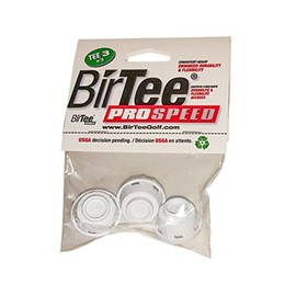 BirTee Pro Golf Tees - Size #3 (3/4") Individual Size Pack - 3 Tees Per Pack. Winter/Mat/Simulator Tees (White)
