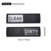 sourcing map Dishwasher Magnet Clean Dirty Sign Black Heart Shape