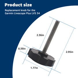 MONDGE Replacement for Garmin Livescope Plus LV34 - Anodized Aluminum Control Knob, Durable Upgrade for Cracked/Broken Stock Knob (Compatible with Livescope Plus Systems)