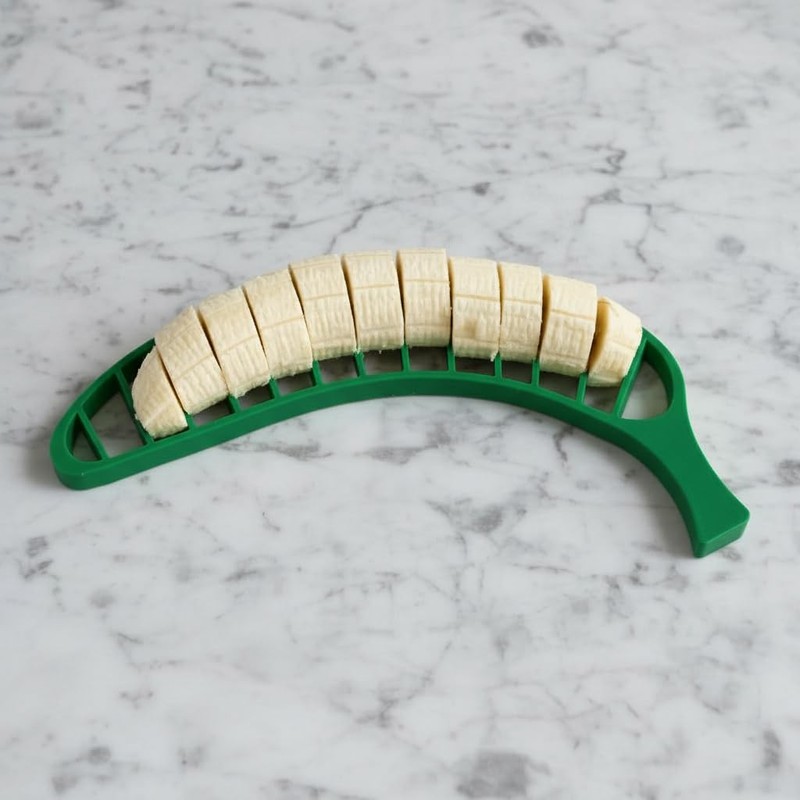 Banana Slicer Kitchen Gadget - Quick and Even Banana Cutter