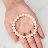 Philip Jones Freshwater Baroque Pearl Bracelet with Mum Heart Charm