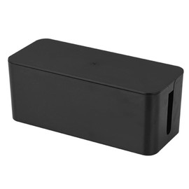 Cable Tidy Box Anti-Dust Cable Storage Box Wire Cord Management Storage Organizer Case Black 23x12x11cm-
