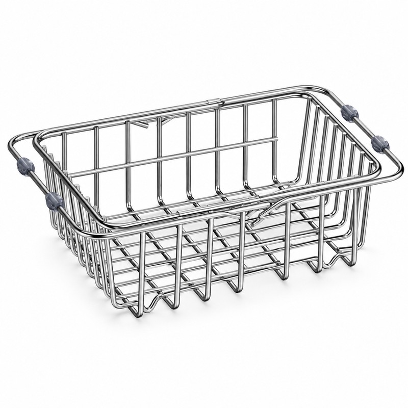 Expandable Stainless Steel Sink Drainer Basket for Washing Produce –