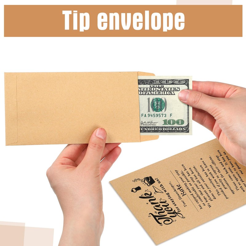 Eersida 500 Pcs Kraft Housekeeping Week Appreciation Tip Thank You