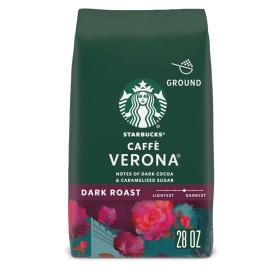 Starbucks Ground Coffee, Dark Roast Caffè Verona, 100% Arabica, 1 bag (28 oz)