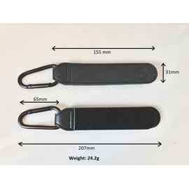 Buggy Clips- Universal Leather Stroller Hook Organiser to use on All Types of pushchairs. Hook on Your Handbag, Shopping Bags or Changing Bag onto Strollers, prams or Buggies. Black, Two Pack.