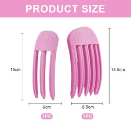 MJIYSGS Pack of 2 Volume Hair Clips for Fluffy Bangs, Volume Clip for Hairline, No Imprint Hair Root Lifting Clips for Men and Women (Pink, Pack of 2)