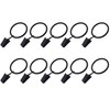TAODAN 10PCS 1.26 Inch Black Stainless Steel Curtain Rings with