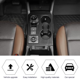 RT-TCZ Carbon Fiber Center Console Gear Shift Panel Trim Cover Interior Accessories Fits for Ford Bronco Sport 2021 2022 2023 2024