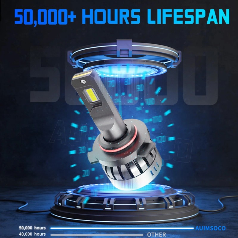 AUIMSOCO 9005+H11 HIGH LOW BEAM LED Headlight Super Bright Bulbs