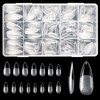 LLMSIXI 240PCS Nail Tips, Medium Almond Press on Nails with