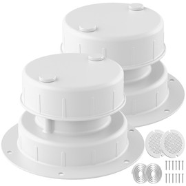 Safoner Aluminum RV Roof Sewer Plumbing Vent Cap Replacement- Exterior Accessories for Trailers, Campers, and Motorhomes- 2 Packs(White)