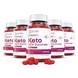 (5 Pack) Xtreme Fit Keto ACV Gummies Extreme Formula 2000MG Vegan Non GMO with Pomegranate Juice Beet Root B12 300 Gummys