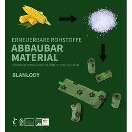 Blanlody 450 Rolls Poo Bags Dogs, Biodegradable Dog Poop Bags with Leak Proof and Extra Thick, Compostable Easy Tear Dog Poop Bags With Dispenser And Lead Clip,Green Dog Waste Bags For Outdoor Walking