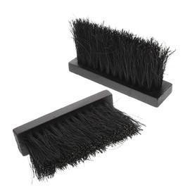 ORFOFE 2pcs Brushes Fireplace Brush Fireplace Replacement Brush for Fire Pit Wood Burning Stove Highly Efficient Ash Removal Black