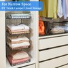 4 Tier Closet Organizers and Storage Shelves,4 Pack Narrow Stackable