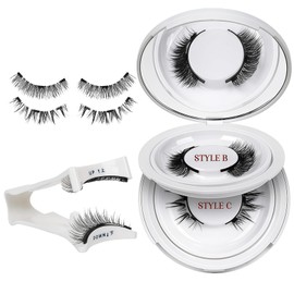 AYNKH Magnetische Wimpern mit Applikator 2 Paare Magnet Wimpern Natürlicher Look Magnetwimpern Ohne Eyeliner & Kleber Wiederverwendbar Magnetic Lashes Set für Party & Tägliches Make-up