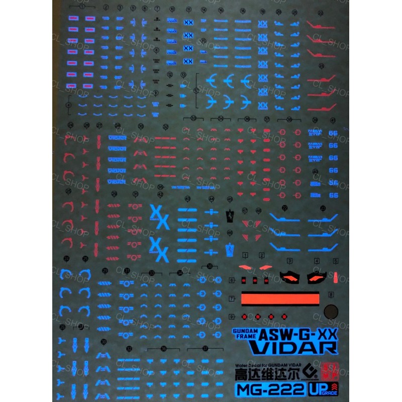 EVO UV Reflective Upgraded Ver. WaterSlide Decal - MG Vidar