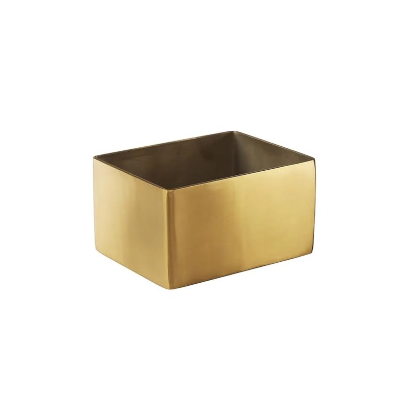 American Metalcraft GSPH4 Rectangular Gold Sugar Packet Holder, Satin Finish,